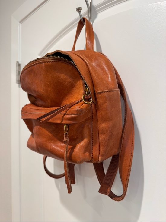 Madewell Lorimer Classic Mini Tan Full Leather Mini Backpack barely used main image 12